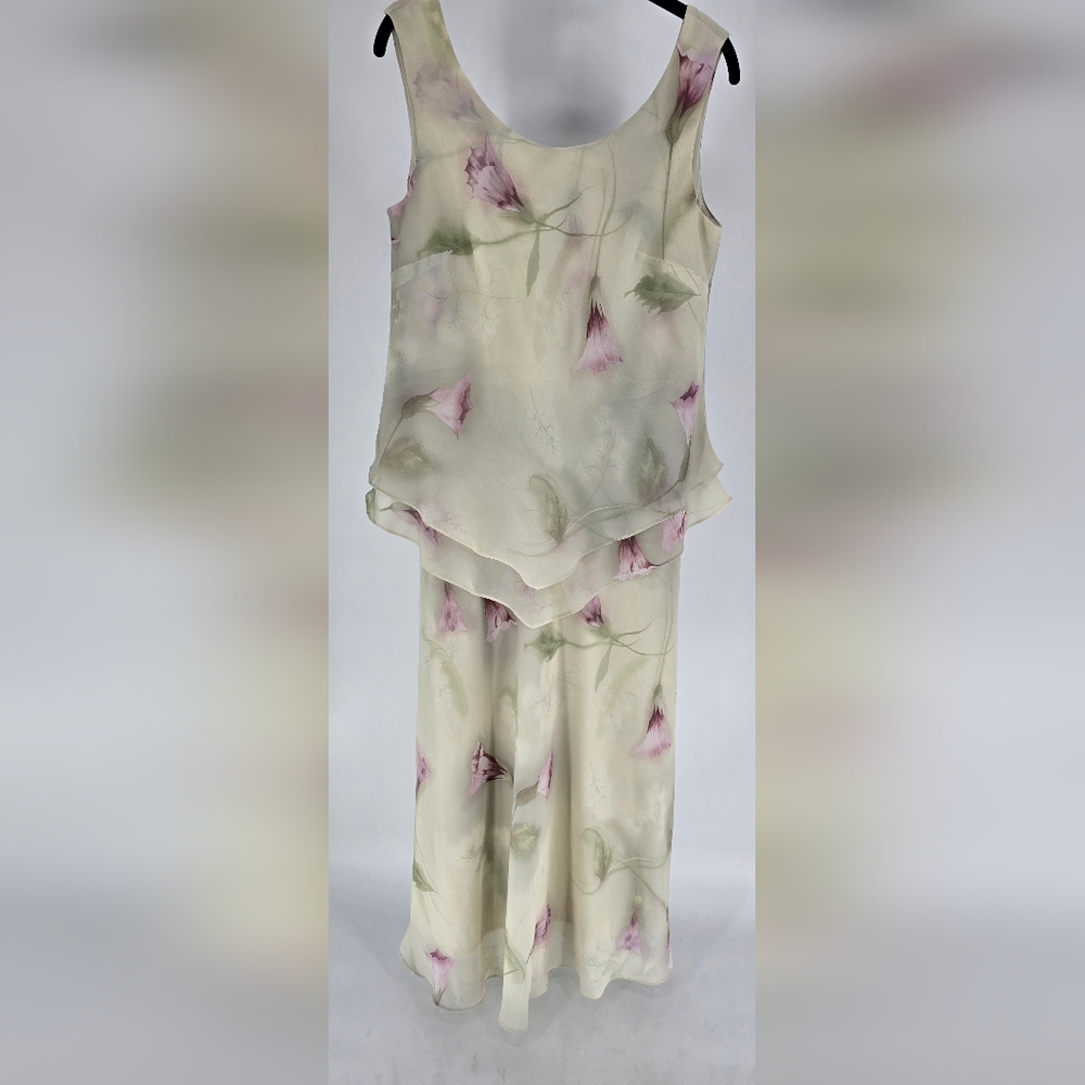 R&M Richards Cream Floral Midi Dress